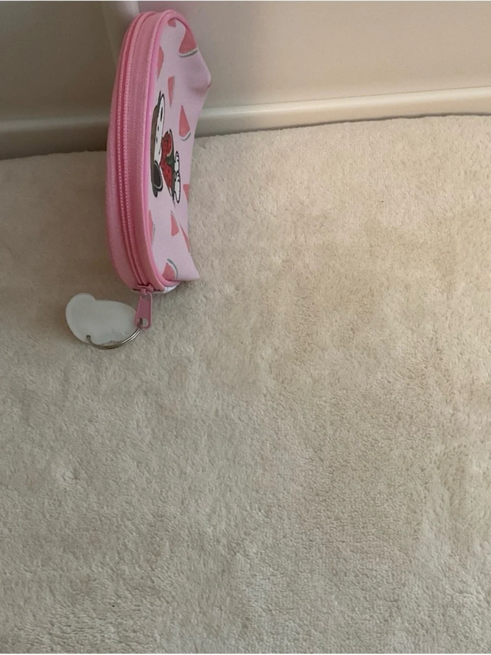 Kids Pink Snoopy Coin Purse with Charm